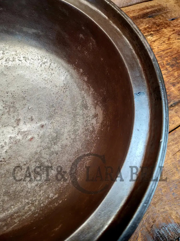 Hard To Find! Mid 1800’S Antique Gate-Marked Wide Rim Cast Iron Spider Pot Skillet! Used On