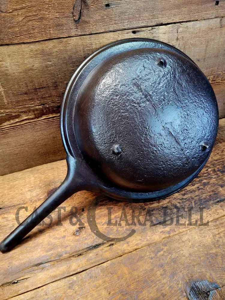 Hard To Find! Mid 1800’S Antique Gate-Marked Wide Rim Cast Iron Spider Pot Skillet! Used On