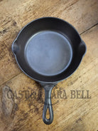 Elegant and hard working. You have to try one of these early 1900’s Lodge #5 Cast Iron Skillets Single Notch Raised 8