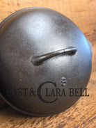 Elegant and Unknown ’Clara Bell’ style Raised 8 Chicken Fryer with Lid. Lodge style! This one hits home! Skillet