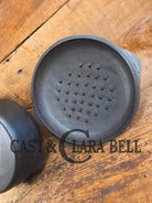 Elegant and Unknown ’Clara Bell’ style Raised 8 Chicken Fryer with Lid. Lodge style! This one hits home! Skillet