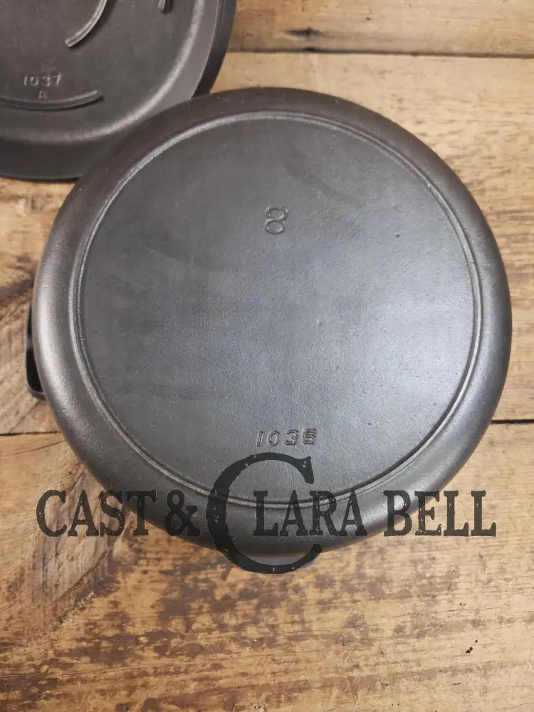 Elegant Griswold’s Iron Mountain Series #8 Cast Iron Dutch Oven with Lid (1036/1037) Dutch Ovens Trivets & Kettles