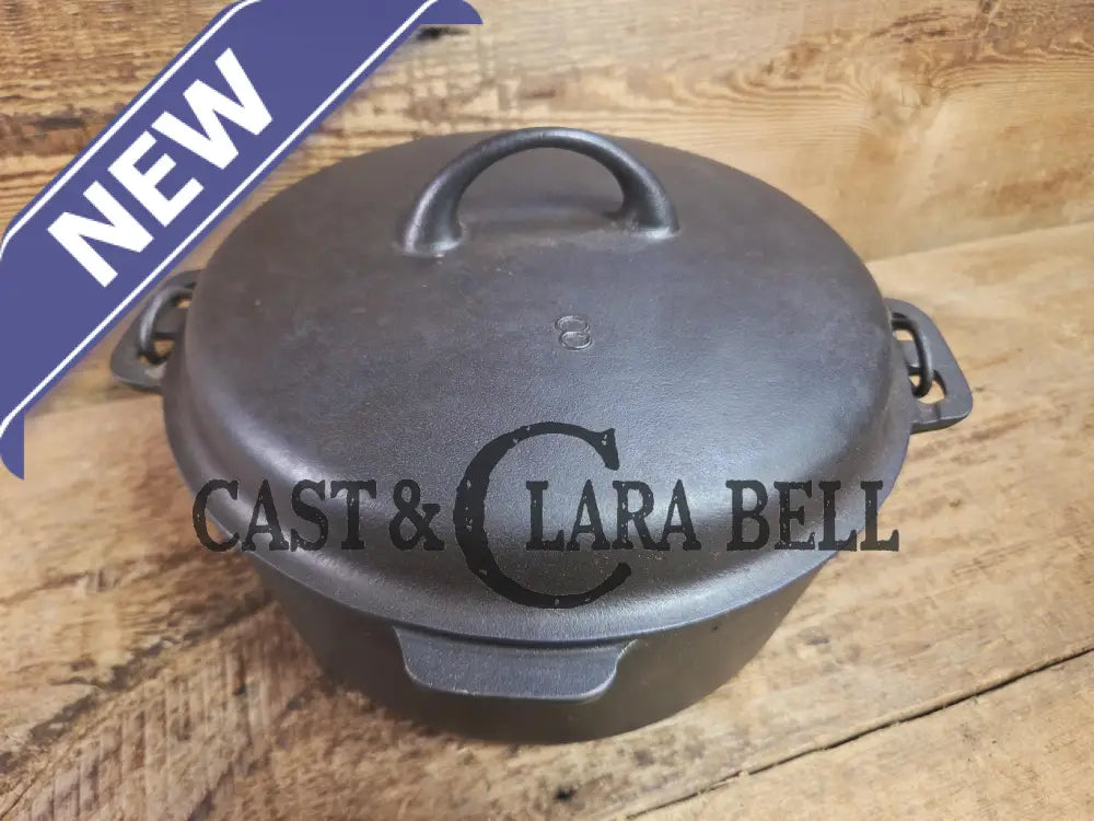 Elegant Griswold’s Iron Mountain Series #8 Cast Iron Dutch Oven with Lid (1036/1037) Dutch Ovens Trivets & Kettles