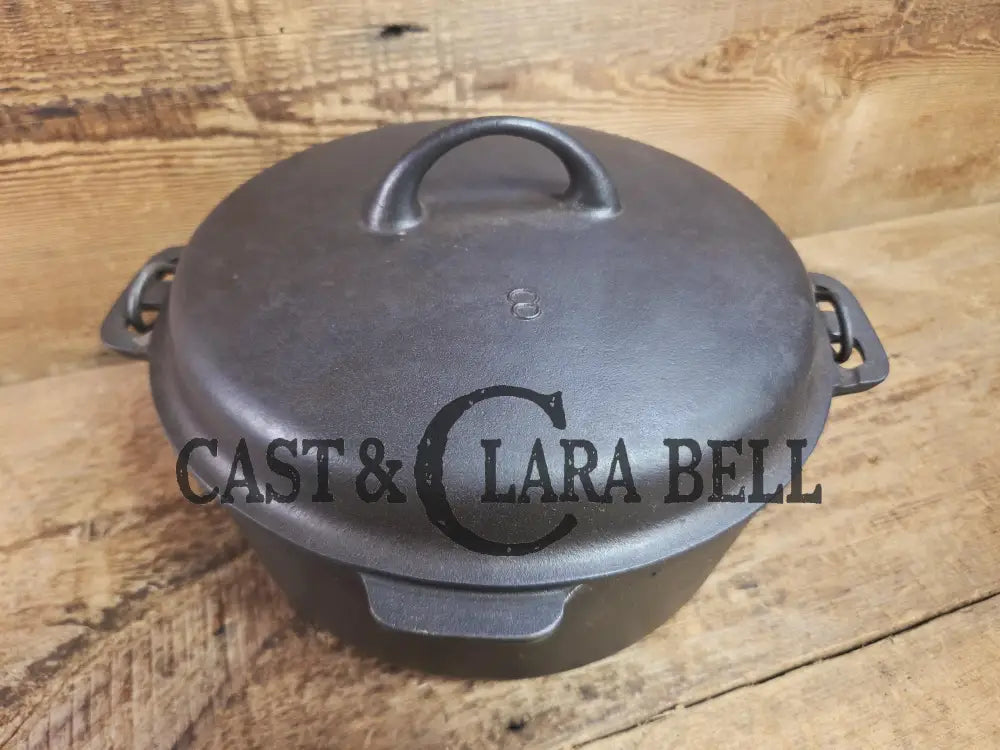 Elegant Griswold’s Iron Mountain Series #8 Cast Iron Dutch Oven with Lid (1036/1037) Dutch Ovens Trivets & Kettles