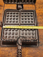 Elegant Htf 1920S Griswold #11 Square Waffle Iron With Slant Block Logo And Tall Base