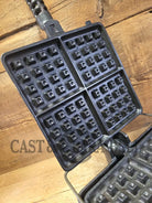 Elegant HTF 1920’s Griswold #11 Square Waffle Iron with Slant Block Logo and Tall Base Waffle Iron