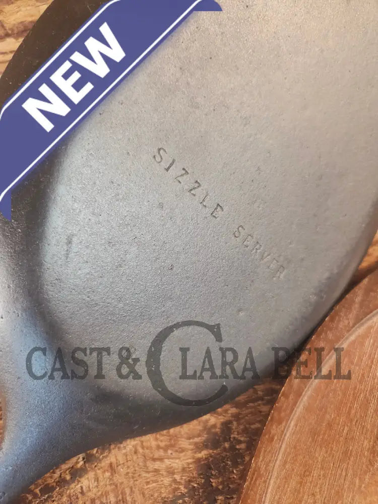 Fajitas AND a COOL presentation trivet. Unique gift idea Wagner Ware Cast Iron Sizzle Server 1095 - Skillet