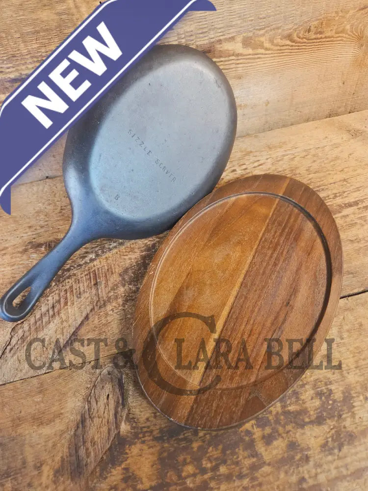 Fajitas AND a COOL presentation trivet. Unique gift idea Wagner Ware Cast Iron Sizzle Server 1095 - Skillet