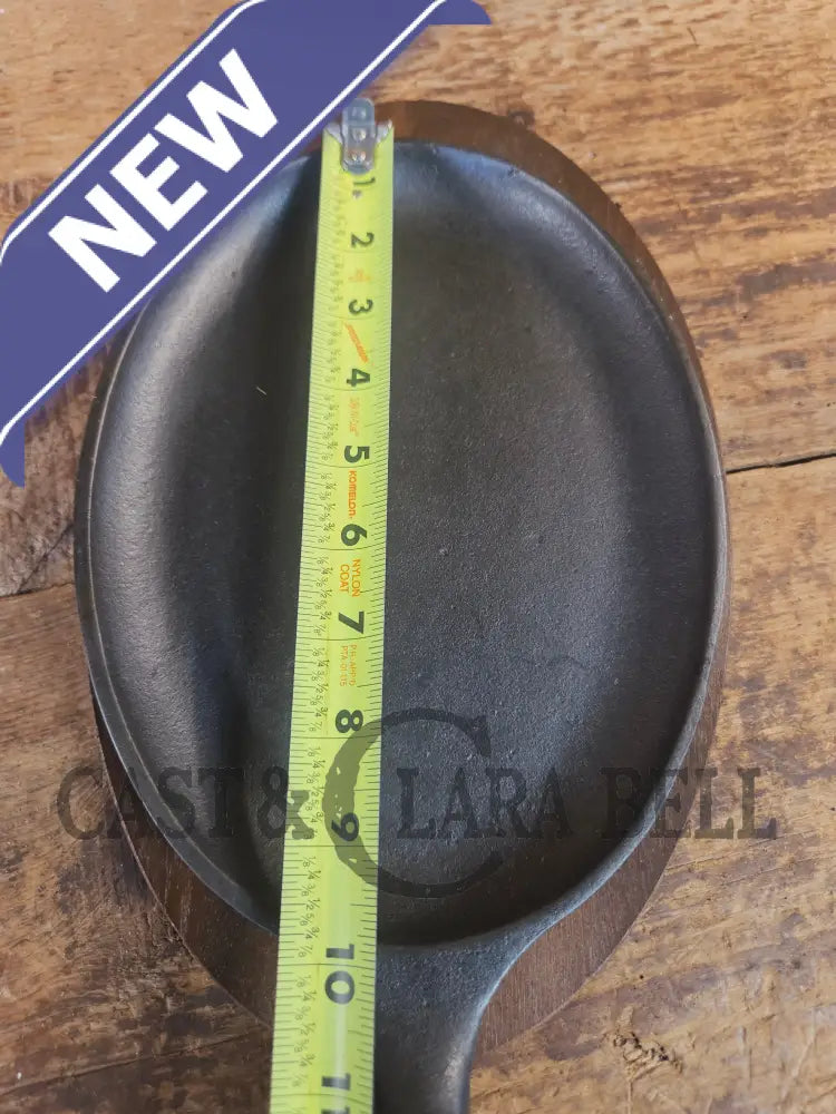 Fajitas AND a COOL presentation trivet. Unique gift idea Wagner Ware Cast Iron Sizzle Server 1095 - Skillet