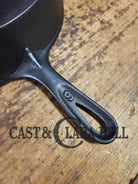 Fantastic first skillet or for the unusual collector. Unknown maker Raised #9 Cast Iron Skillet. Erie First series