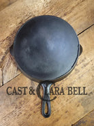 Fantastic first skillet or for the unusual collector. Unknown maker Raised #9 Cast Iron Skillet. Erie First series