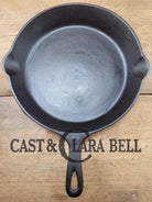 Fantastic First Skillet Or For The Unusual Collector. Unknown Maker Raised #9 Cast Iron Skillet