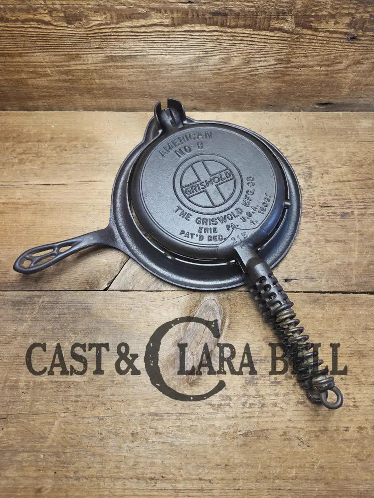 Fantastic gift idea! 1910’s fully restored Griswold No. 8 Waffle Iron (314 & 315) with (#327) Low Base. Ready to make