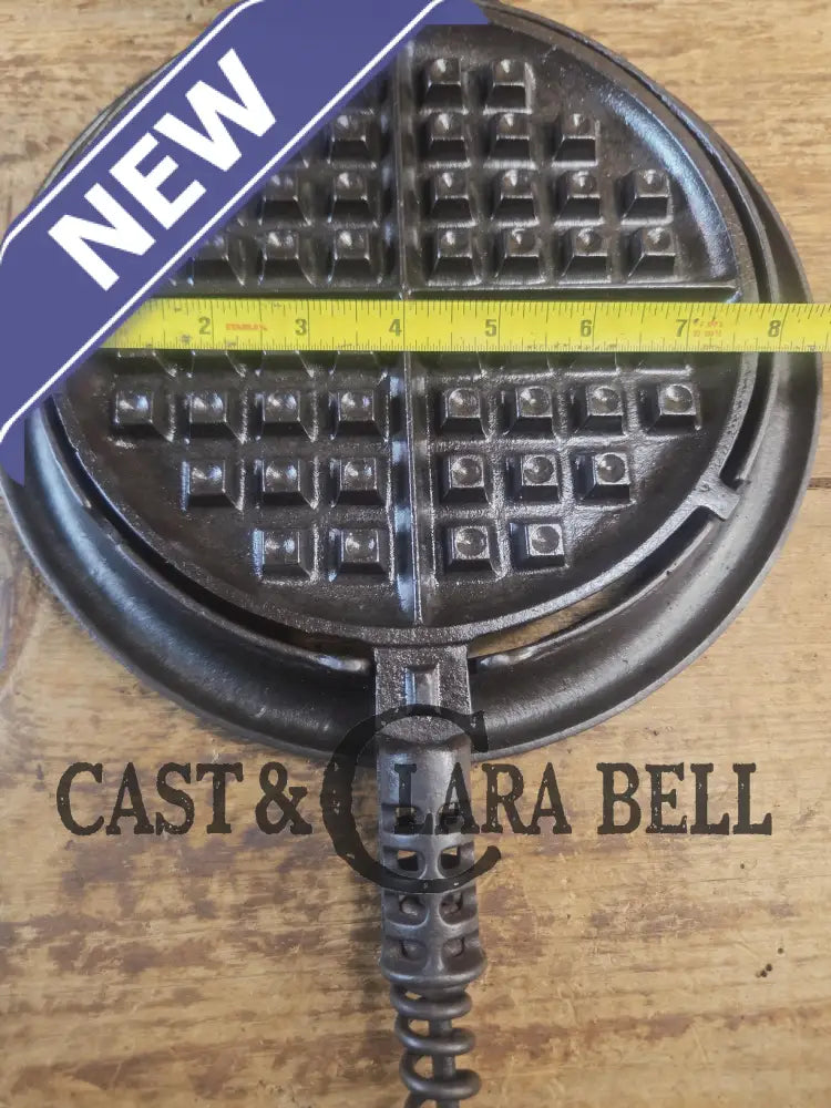 Fantastic gift idea! 1910’s fully restored Griswold No. 8 Waffle Iron (314 & 315) with (#327) Low Base. Ready to make