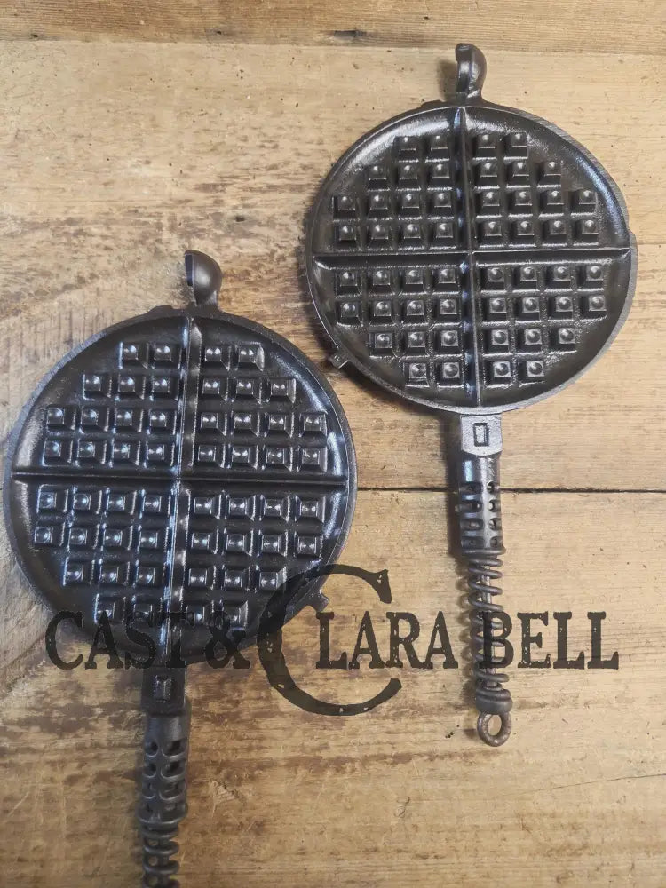 Fantastic gift idea! 1910’s fully restored Griswold No. 8 Waffle Iron (314 & 315) with (#327) Low Base. Ready to make