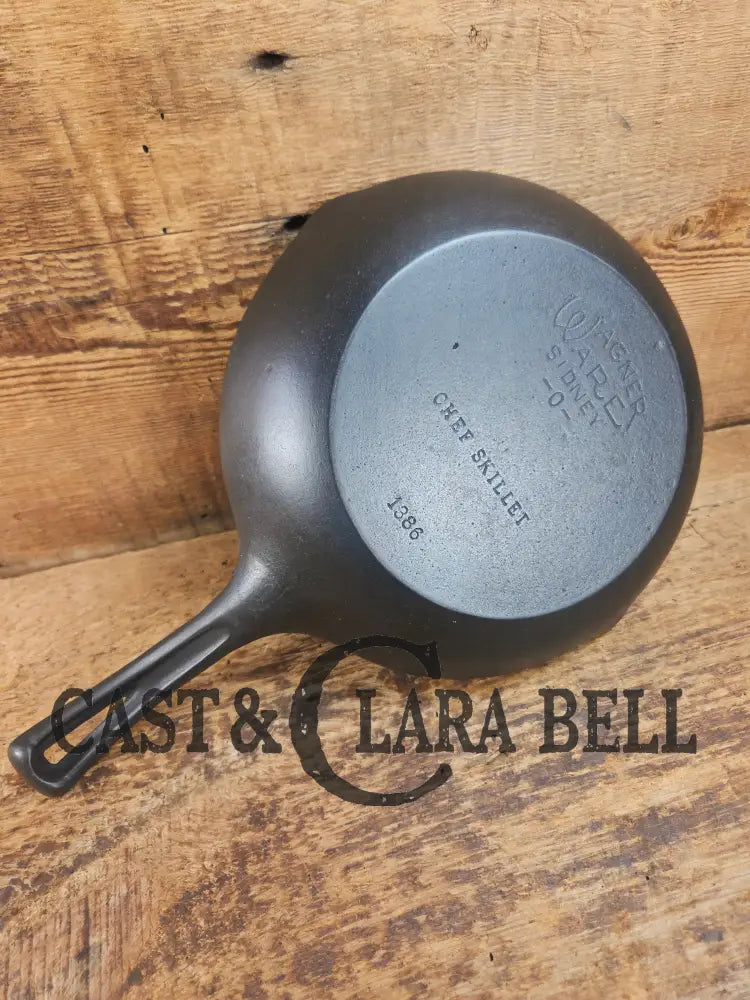 Fantastic gift idea! Hard to Find 1930’s Wagner Ware Sidney -O- ’Chef Skillet’ 1386. Restored and ready to use! Skillet