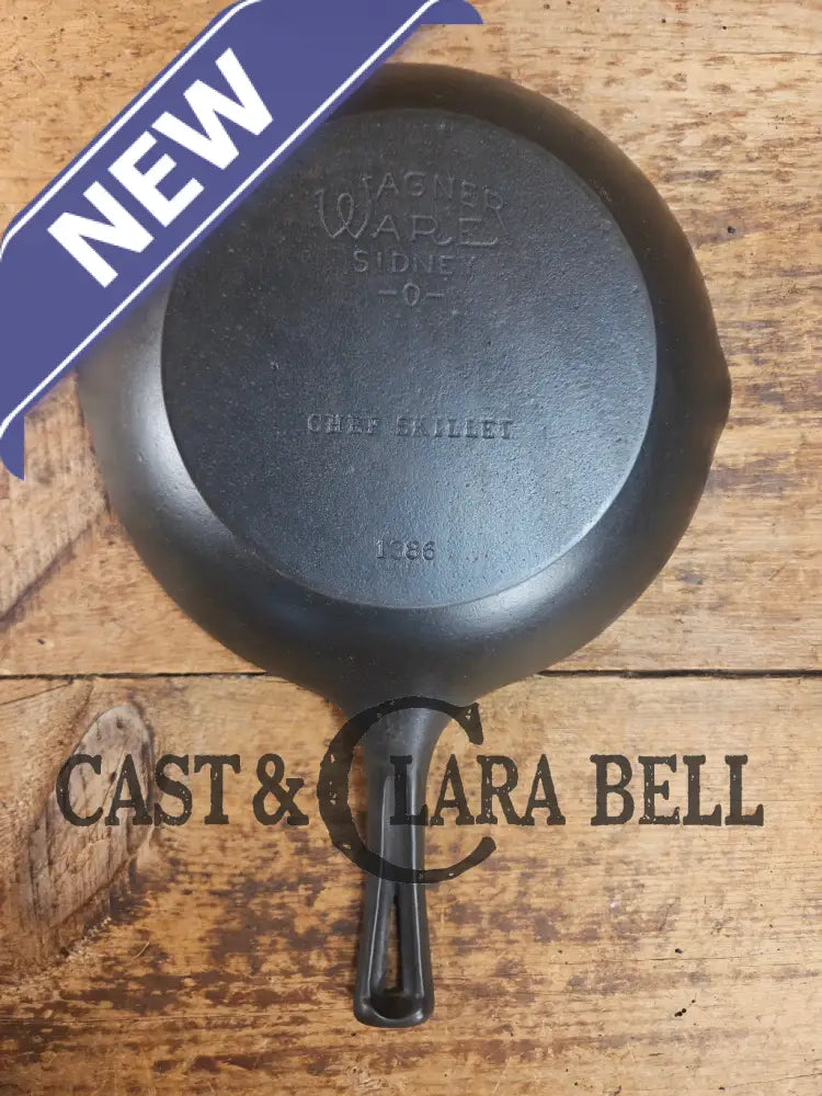 Fantastic gift idea! Hard to Find 1930’s Wagner Ware Sidney -O- ’Chef Skillet’ 1386. Restored and ready to use! Skillet