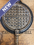 For the eclectic enthusiast!! 1920’s Griswold #8 Waffle Iron 885/886 with Matching Low Base 975. Plated paddles Black