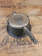 For the eclectic enthusiast!! 1930’s Era Wagner Tall Base Waffle Iron with Nickel Finish Paddles! Really cool patina!