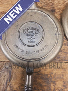 For the eclectic enthusiast!! 1930’s Era Wagner Tall Base Waffle Iron with Nickel Finish Paddles! Really cool patina!