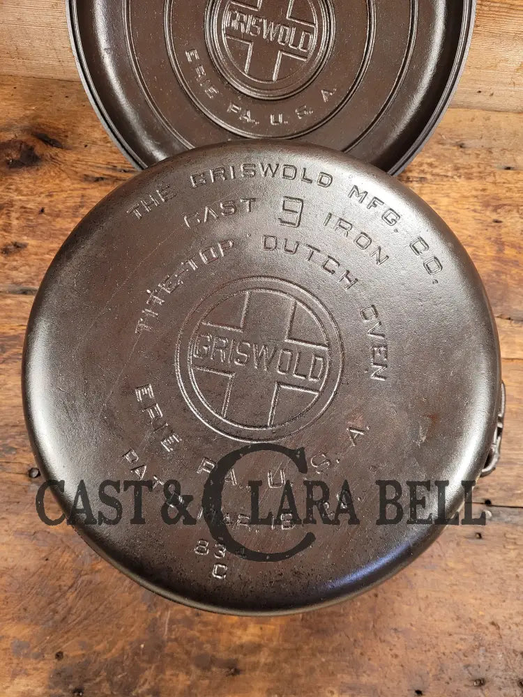 Fully Marked! 1920S Griswold No. 9 Tite-Top Cast Iron Dutch Oven 834 C. Low Dome Lid A 2552 Ovens &