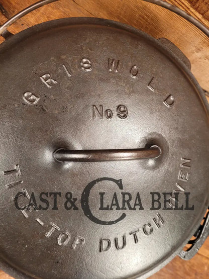 Fully Marked! 1920S Griswold No. 9 Tite-Top Cast Iron Dutch Oven 834 C. Low Dome Lid A 2552 Ovens &