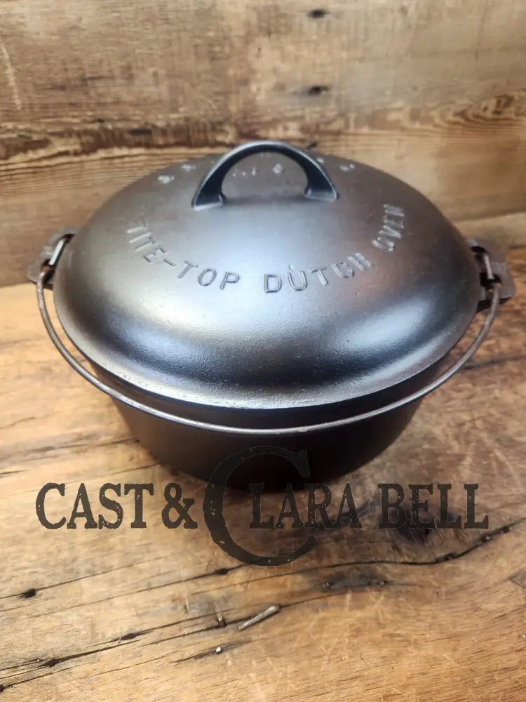 Fully Marked! 1920’S Griswold No. 9 Tite-Top Cast Iron Dutch Oven 834 K. Low Dome Rust Resistant