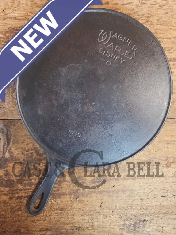 Ghost mark #9! 1920’s Wagner Ware #9 Cast Iron Skillet with Heat Ring 1059 - Skillet