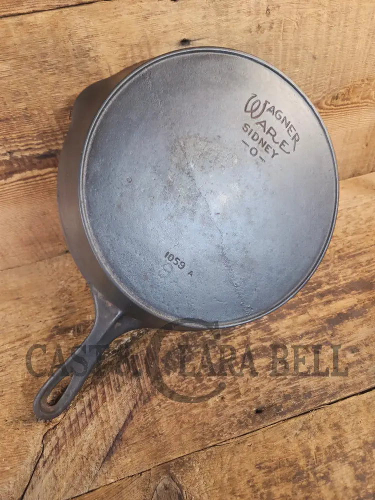 Ghost mark #9! 1920’s Wagner Ware #9 Cast Iron Skillet with Heat Ring 1059 - Skillet