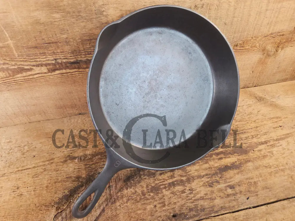 Ghost mark #9! 1920’s Wagner Ware #9 Cast Iron Skillet with Heat Ring 1059 - Skillet