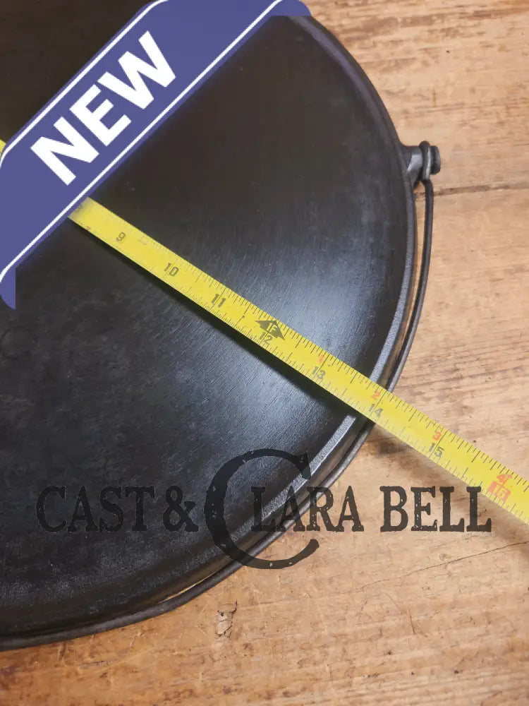 Ghostmarked 1910’s #742 Griswold No. 14 Round Griddle w/ Bail and Slant Logo. The largest made of its kind and hard to