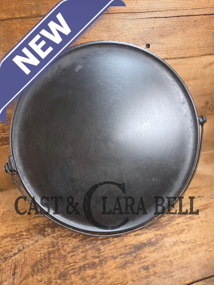 Ghostmarked 1910’s #742 Griswold No. 14 Round Griddle w/ Bail and Slant Logo. The largest made of its kind and hard to