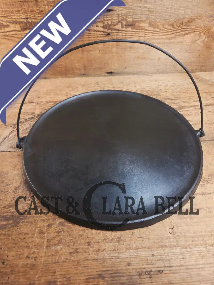 Ghostmarked 1910’s #742 Griswold No. 14 Round Griddle w/ Bail and Slant Logo. The largest made of its kind and hard to