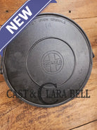Ghostmarked 1910’s #742 Griswold No. 14 Round Griddle w/ Bail and Slant Logo. The largest made of its kind and hard to