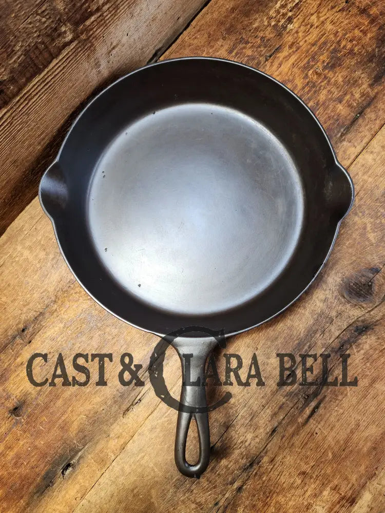 Gorgeous 1890’S Erie #9 (1890’S Griswold) 3Rd Series’ Cast Iron Skillet With Heat Ring 710