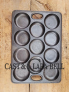 Gorgeous 1900’s Bridge Beach & Company muffin style gem pan. St. Louis MO based foundry famous for their stoves. Unique