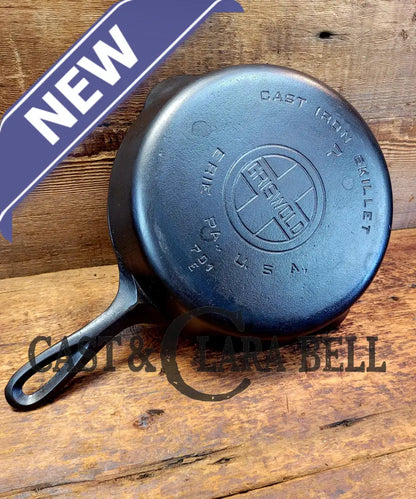 Gorgeous! 1920’S Griswold #7 Skillet With Large Block Logo And Smooth Bottom 701 E. Fully