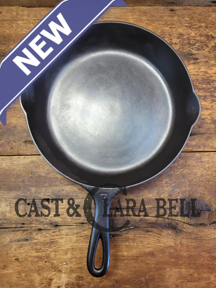 Gorgeous! 1920’S Griswold #7 Skillet With Large Block Logo And Smooth Bottom 701 E. Fully