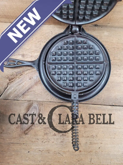 Gorgeous! 1920’S Griswold #8 Waffle Iron 885/886 With Raised Letter Low Base 975. Ready To Make