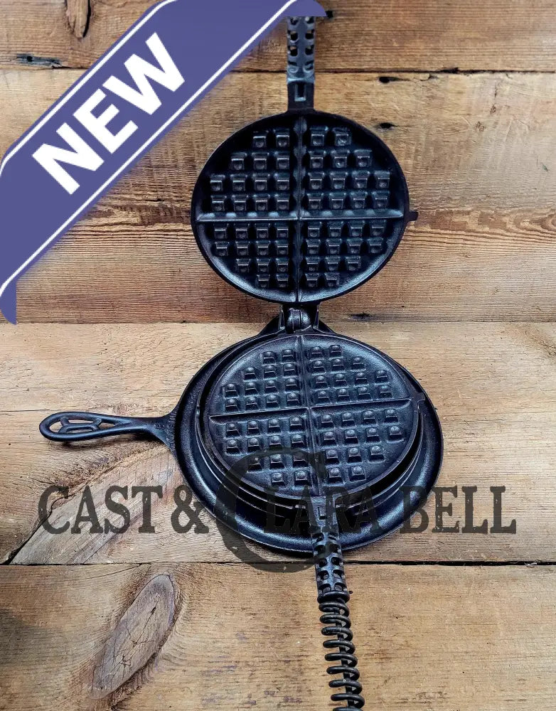 Gorgeous! 1920’S Griswold #8 Waffle Iron 885/886 With Raised Letter Low Base 975. Ready To Make