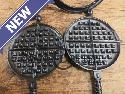 GORGEOUS! 1920’s Griswold #8 Waffle Iron 885/886 with Raised letter Low Base 975. Ready to make crispy waffles! Waffle