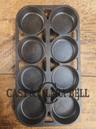 Gorgeous! 1920’s Griswold No. 8 Muffin Pan 8 cup 946. Raised letter underside Variation 1 Rarity 3 Bakeware