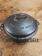 Gorgeous. 1920’s Wagner #8 1268 Dutch Oven round roaster with Fully Marked and Raised Letter Drip Drop Baster Lid!