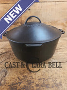 Gorgeous. 1920’s Wagner #9 Dutch Oven round roaster with Turtle Top Style Sawtooth Baster Lid Dutch Ovens Trivets &