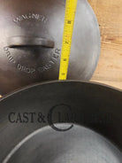 Gorgeous. 1920’s Wagner #9 Dutch Oven round roaster with Turtle Top Style Sawtooth Baster Lid Dutch Ovens Trivets &