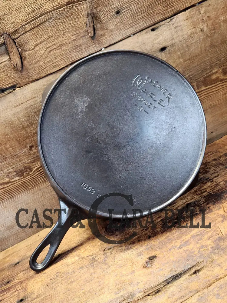 Gorgeous! 1920’S Wagner Ware #9 Cast Iron Skillet With Heat Ring 1059