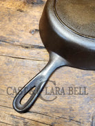 Gorgeous 1930’S Era Lodge #5 Skillet With 3 Notch Heat Ring And L Two Slash Markings At 6