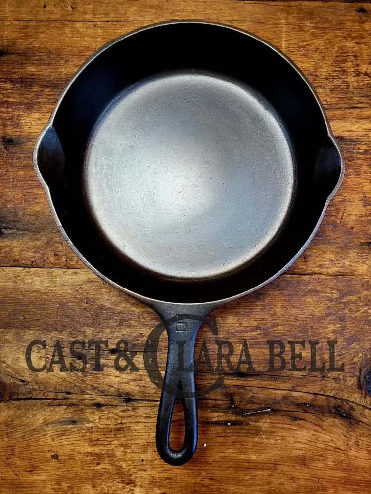 Gorgeous! 1930’S Griswold #6 Cast Iron Skillet With Large Block Logo And Smooth Bottom 699 A