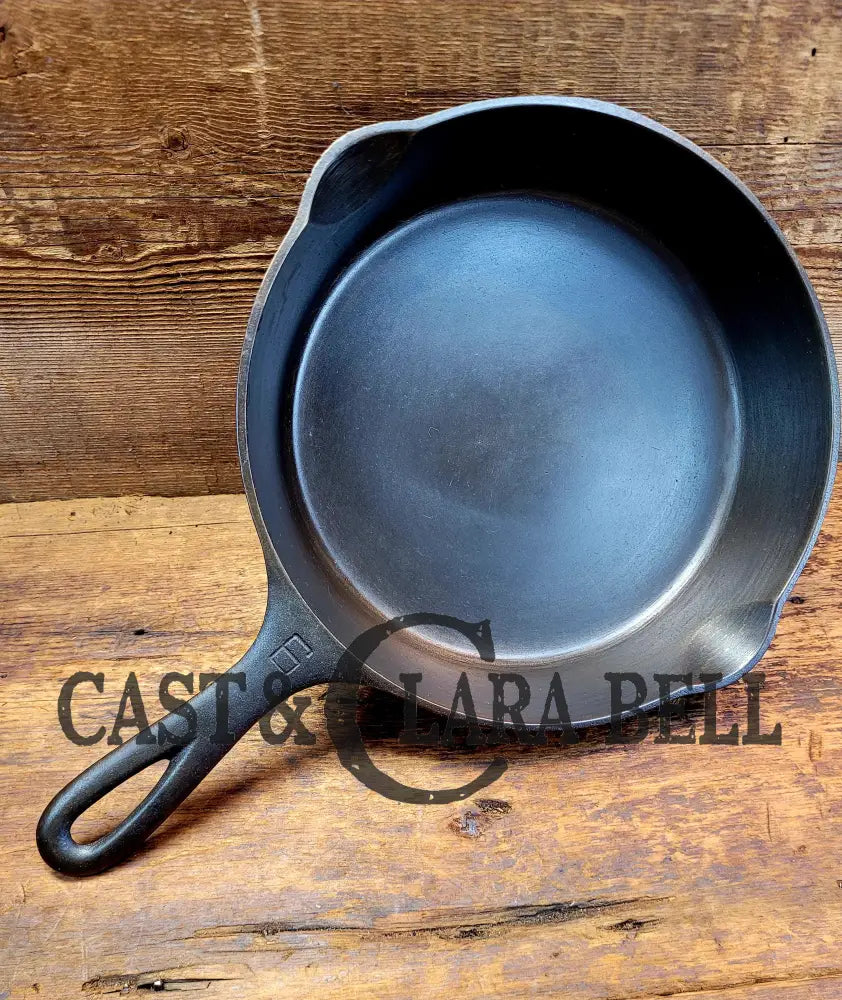 Gorgeous! 1930’S Griswold #6 Cast Iron Skillet With Large Block Logo And Smooth Bottom 699 A