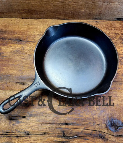 Gorgeous! 1930’S Griswold #6 Cast Iron Skillet With Large Block Logo And Smooth Bottom 699 A